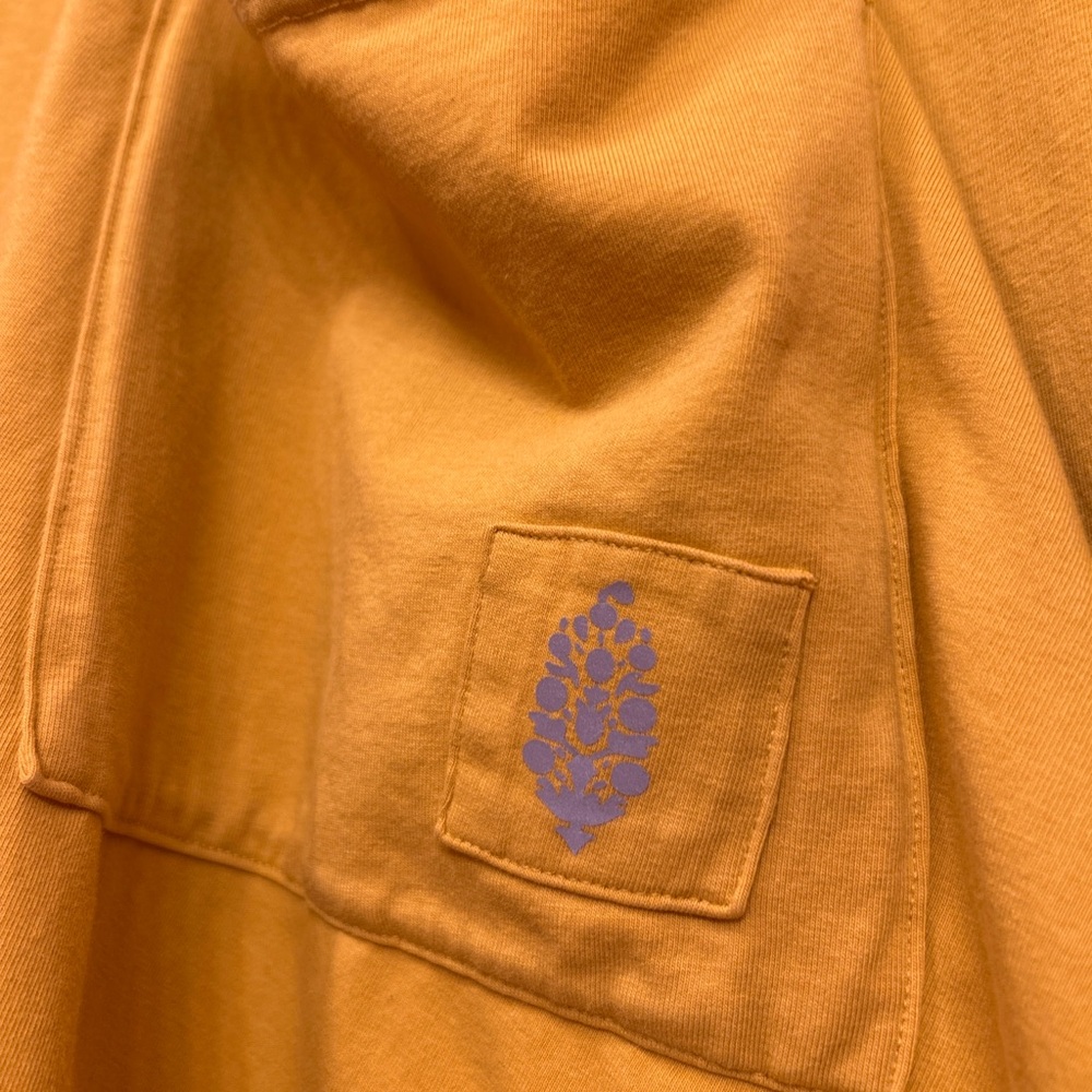 Free People Movement Hot Shot Hoodie Pullover Mustard Yellow Oversized Size L - Picture 3 of 5
